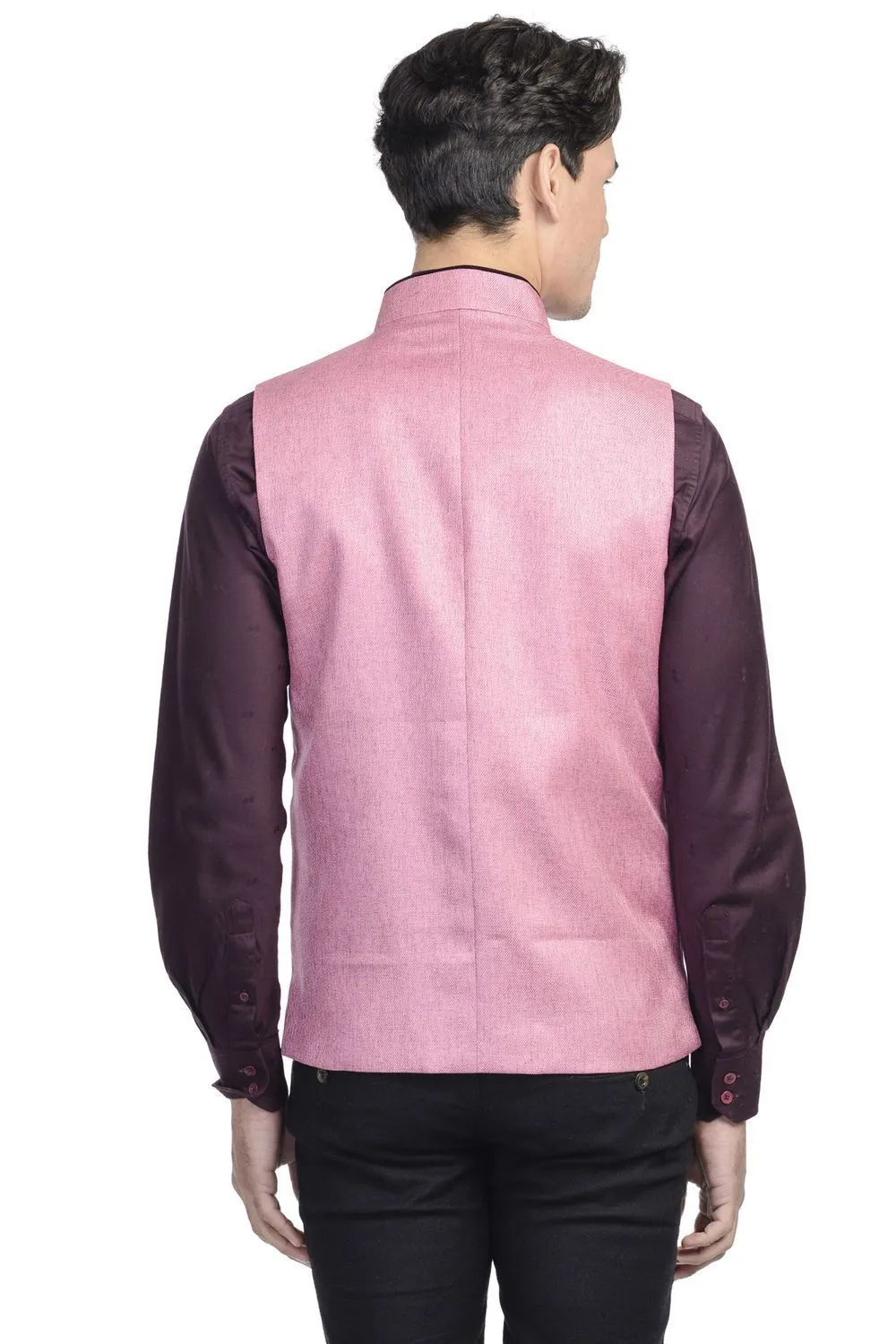 Rayon Pink Modi Nehru Jacket