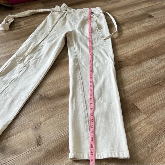 REDONE Canvas High Waisted Asymmetrical Pant Jeans