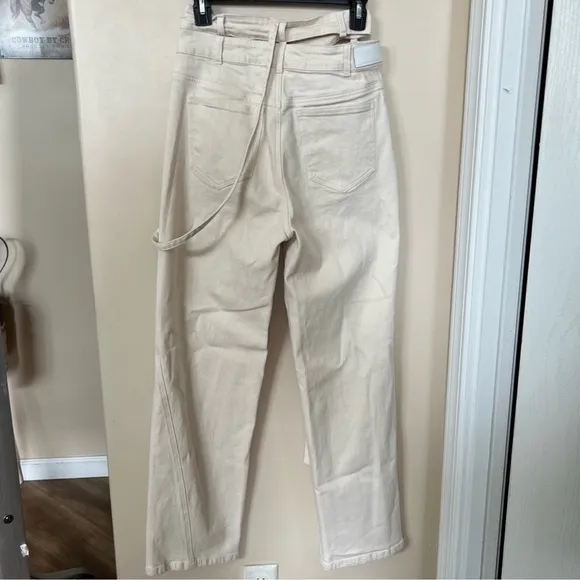 REDONE Canvas High Waisted Asymmetrical Pant Jeans