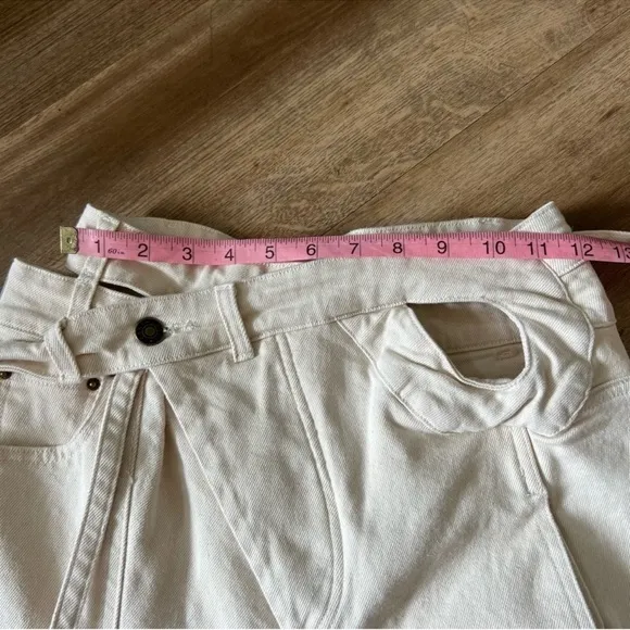 REDONE Canvas High Waisted Asymmetrical Pant Jeans