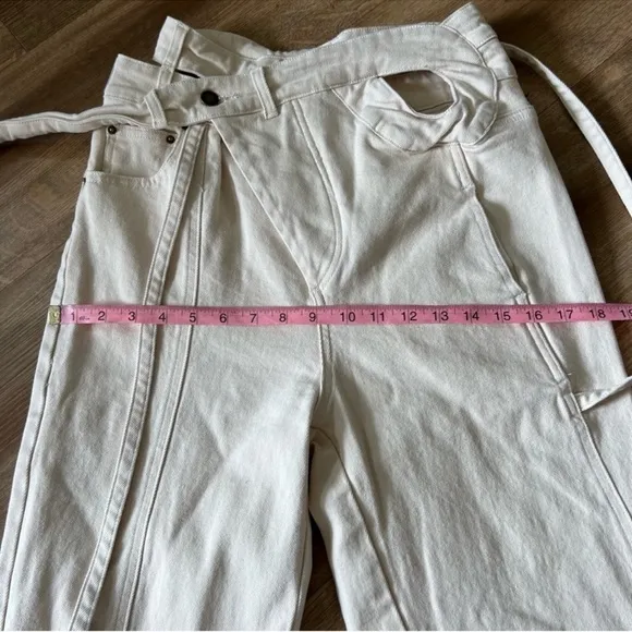 REDONE Canvas High Waisted Asymmetrical Pant Jeans