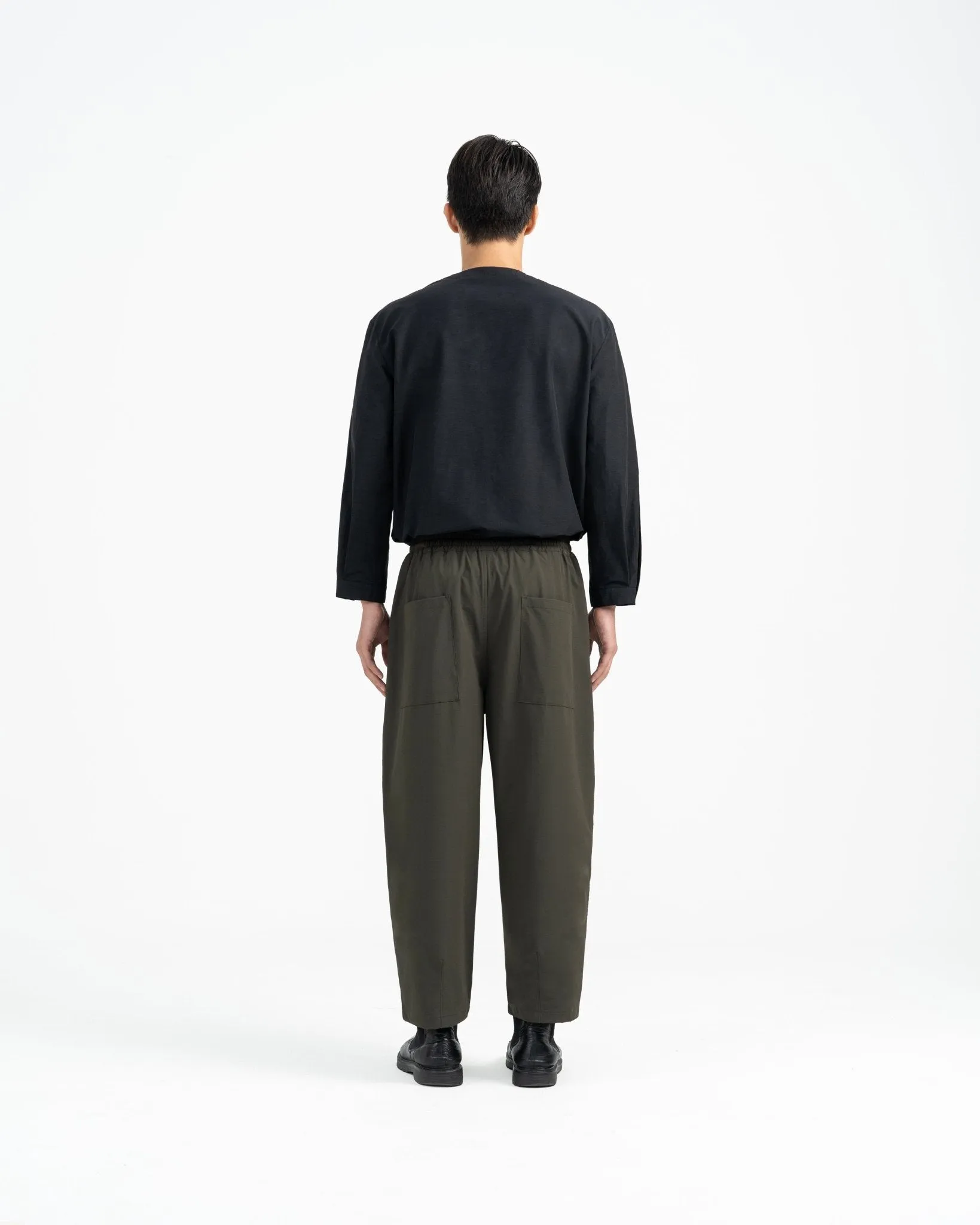 Relaxed Elasticated Trousers 2.0 - Olive