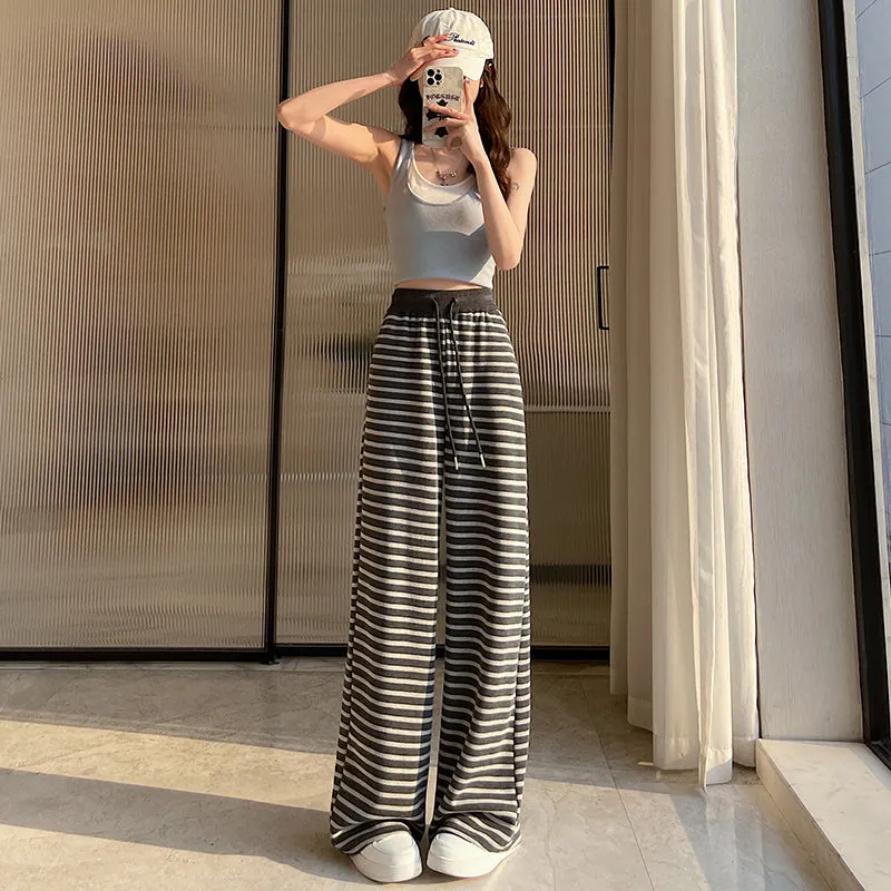 Relaxed Fit Knitted Sweatpant for Women with Drawstring Waist