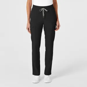 RENEW 5334 High Waist Slim Leg Scrub Pants Black