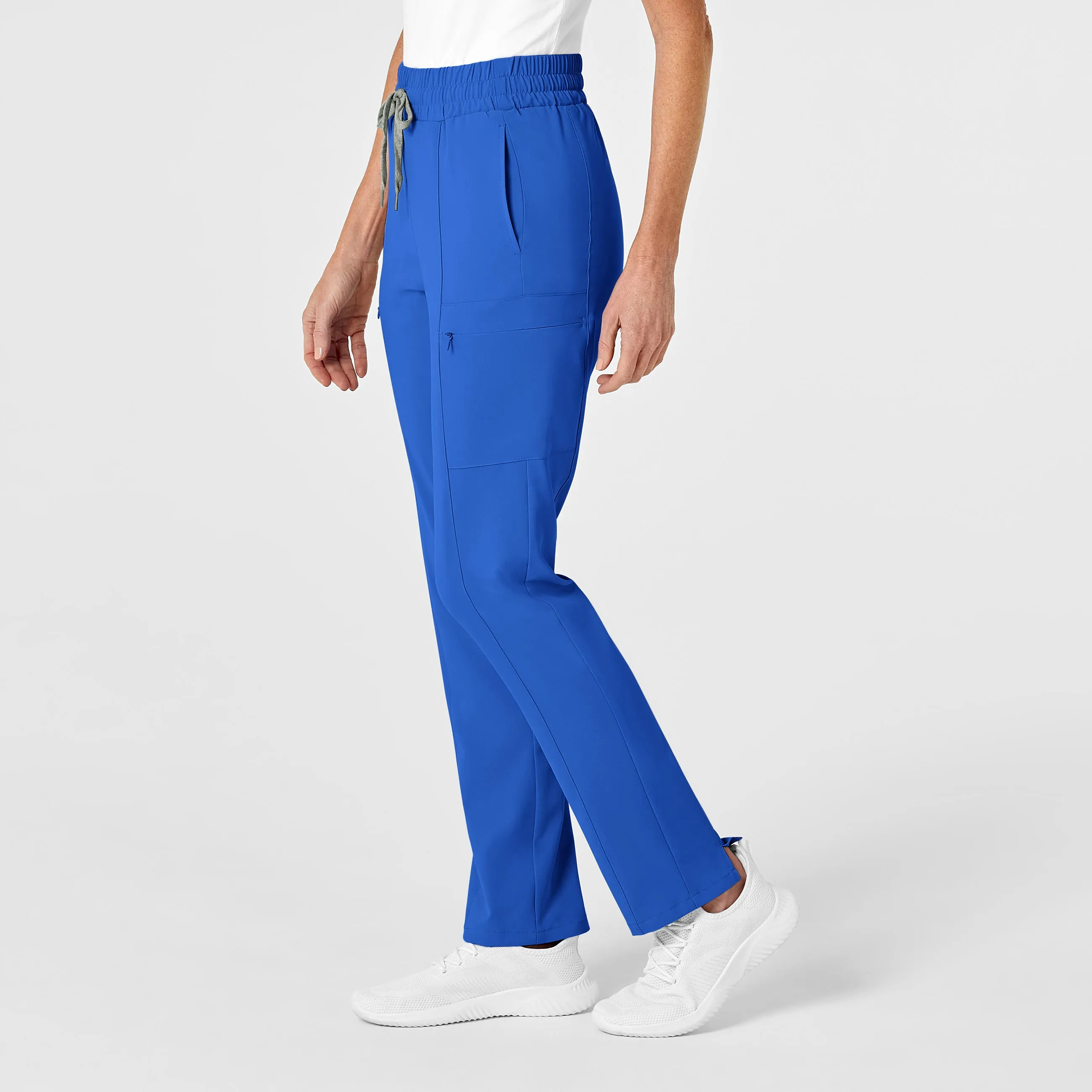 RENEW 5334 High Waist Slim Leg Scrub Pants Royal
