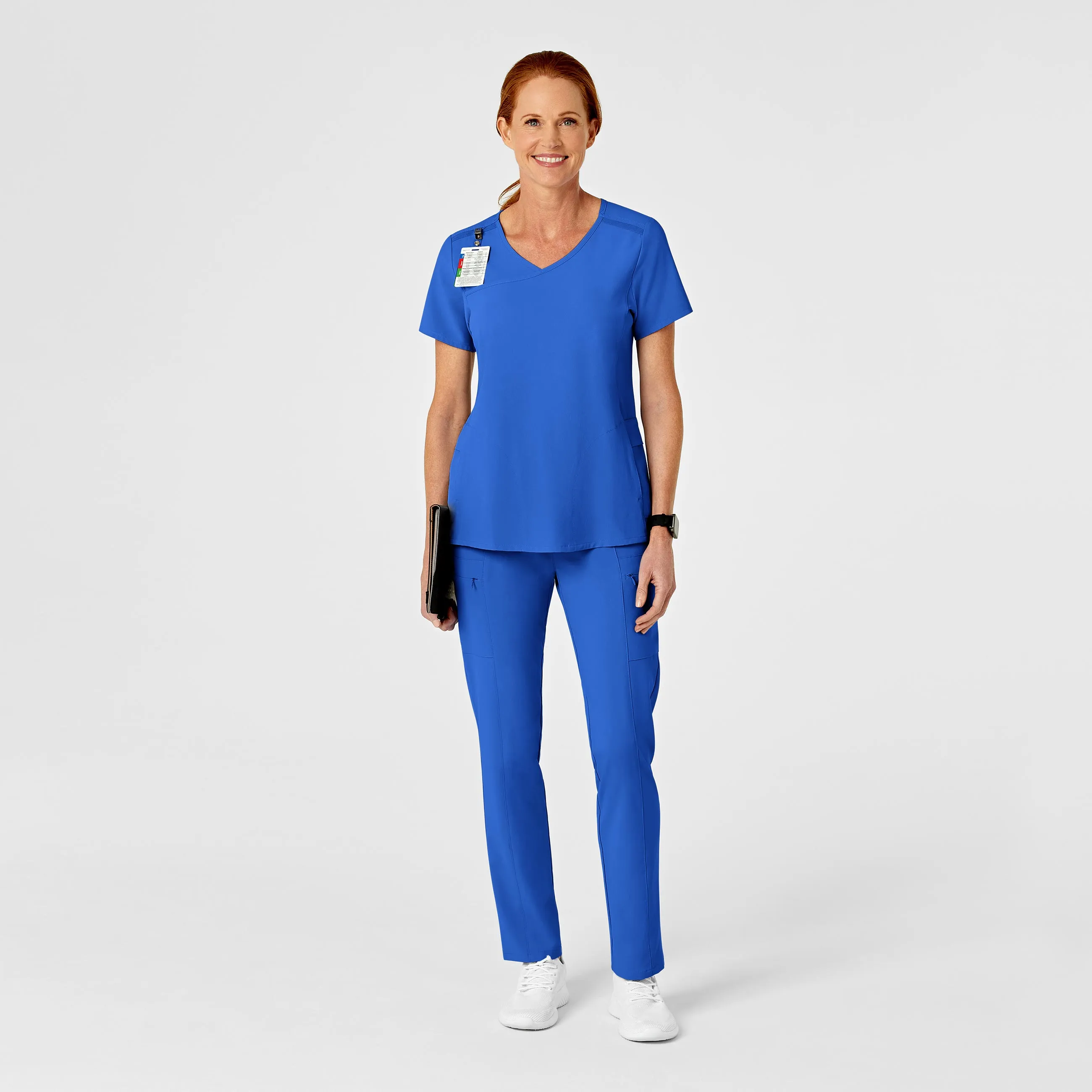 RENEW 5334 High Waist Slim Leg Scrub Pants Royal