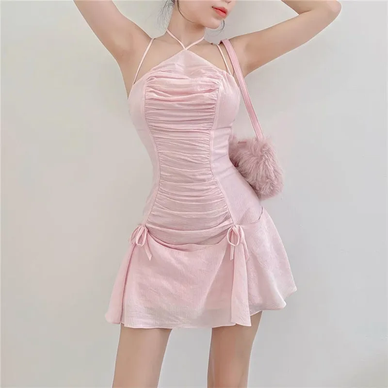 Retro Slim Sheer Dress