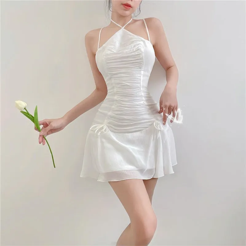 Retro Slim Sheer Dress