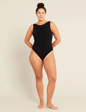 Ribbed Boat Neck Bodysuit