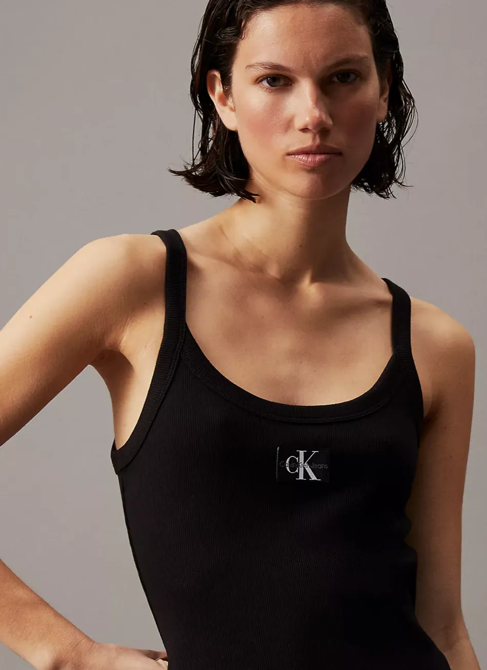 Ribbed Logo Tank Dress