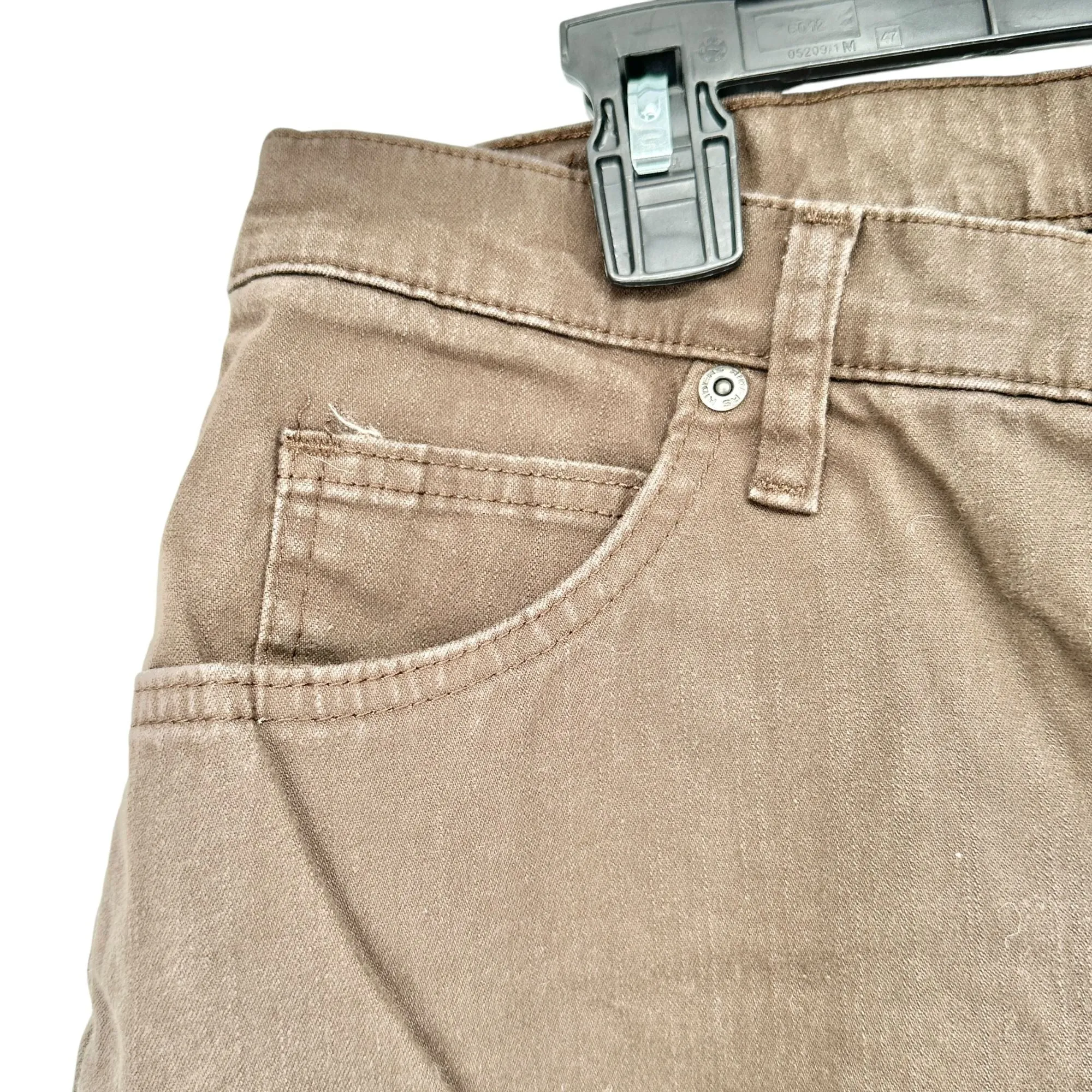 Riders By Lee Pants Womens 16P Brown Straight Leg Mid-Rise Cotton Blend