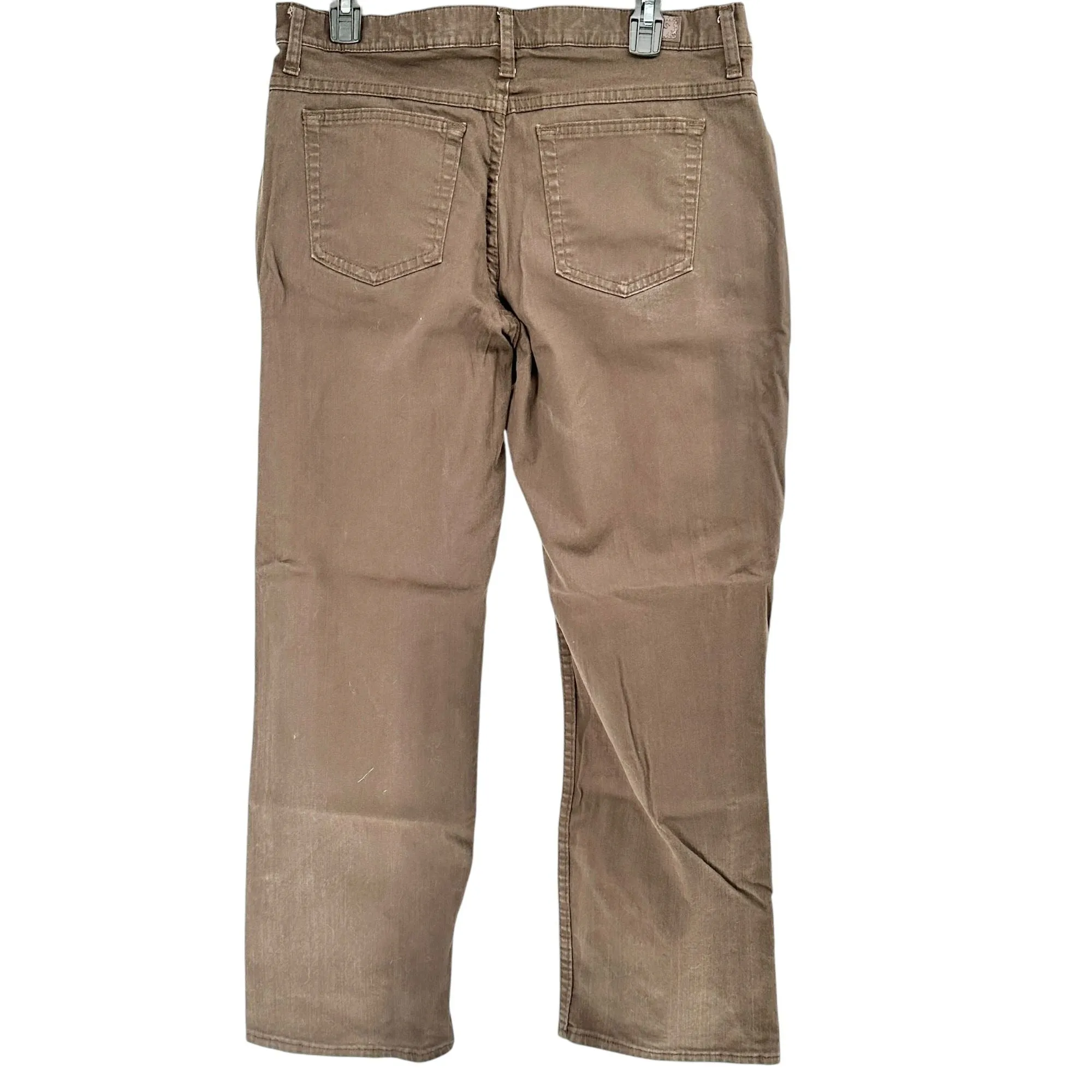 Riders By Lee Pants Womens 16P Brown Straight Leg Mid-Rise Cotton Blend