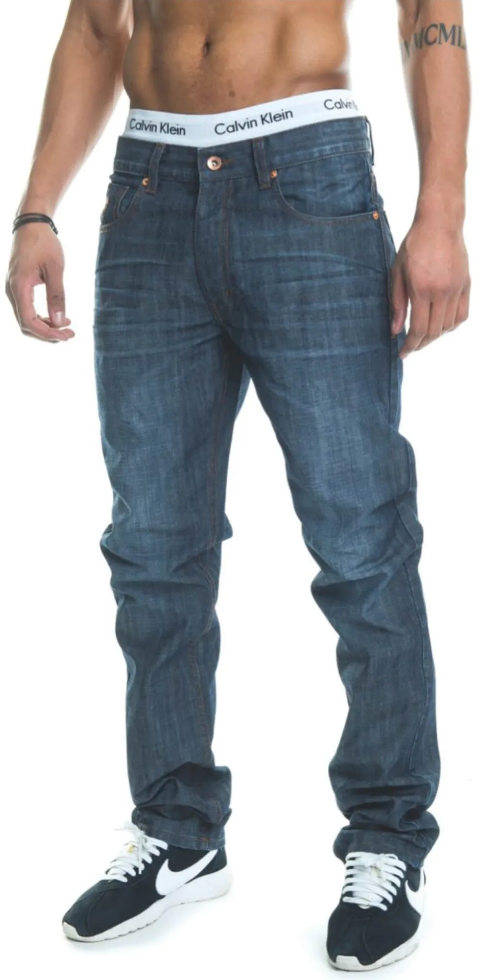 Rocawear Stay True Injection Denim Pants Raw Indigo