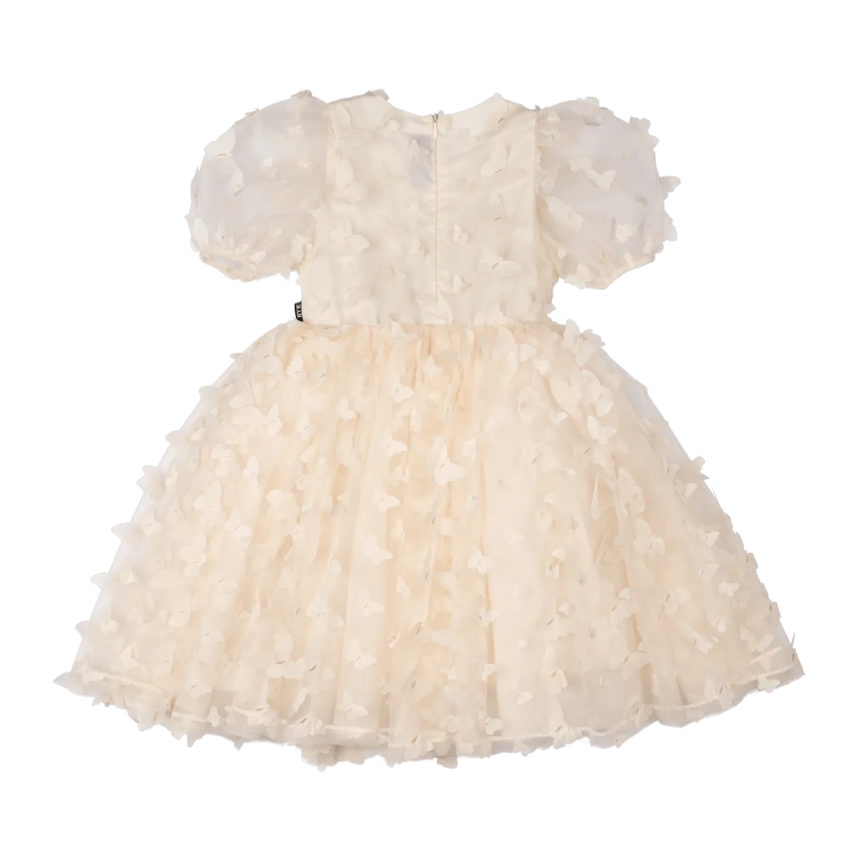 ROCK YOUR BABY CREAM BUTTERFLY TULLE PARTY DRESS