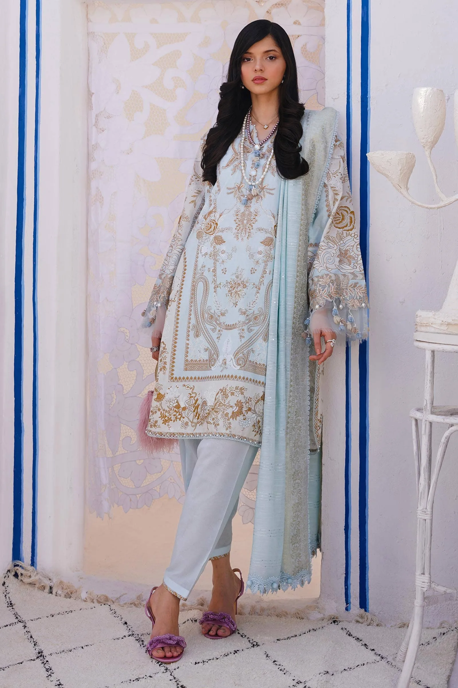 SANA SAFINAZ | Muzlin Spring'24 vol-1  | M241-018B-3CM