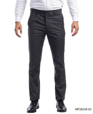 Sean Alexander Charcoal Performance Stretch Skinny Dress Pants For Men