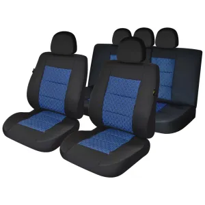 Seat Covers Set Umbrella Premium Lux , Black - Blue