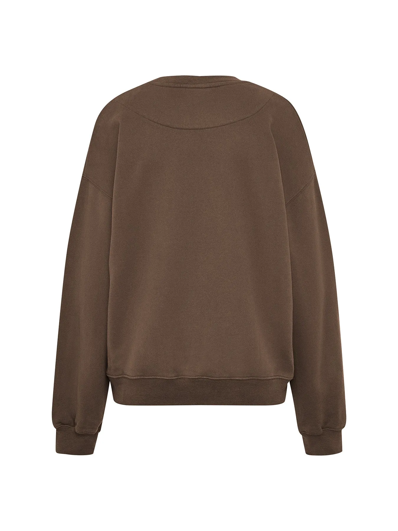 SET - ESSENTIALS - SWEATSHIRT AND SWEATPANTS • BROWN