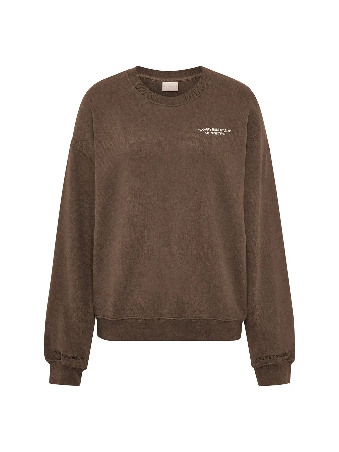 SET - ESSENTIALS - SWEATSHIRT AND SWEATPANTS • BROWN