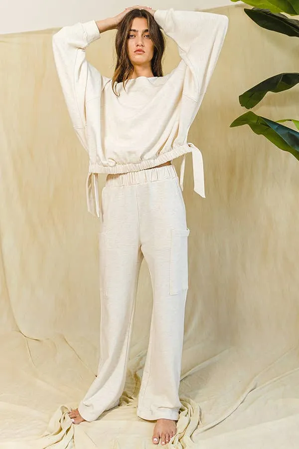 Side Big Patched Pockets Sweatpants
