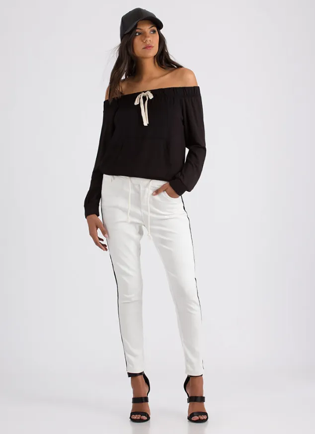 Side Lines Draw String Pants