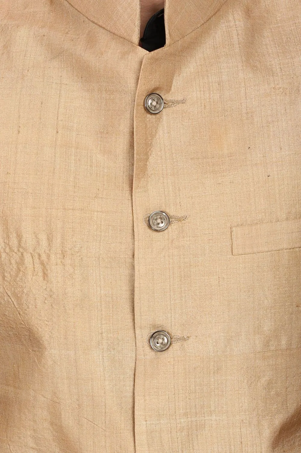 Silk blend Gold Modi Nehru Jacket