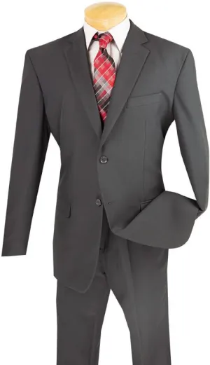 Single Breasted Poplin Dacron Suit (Charcoal) 2PP