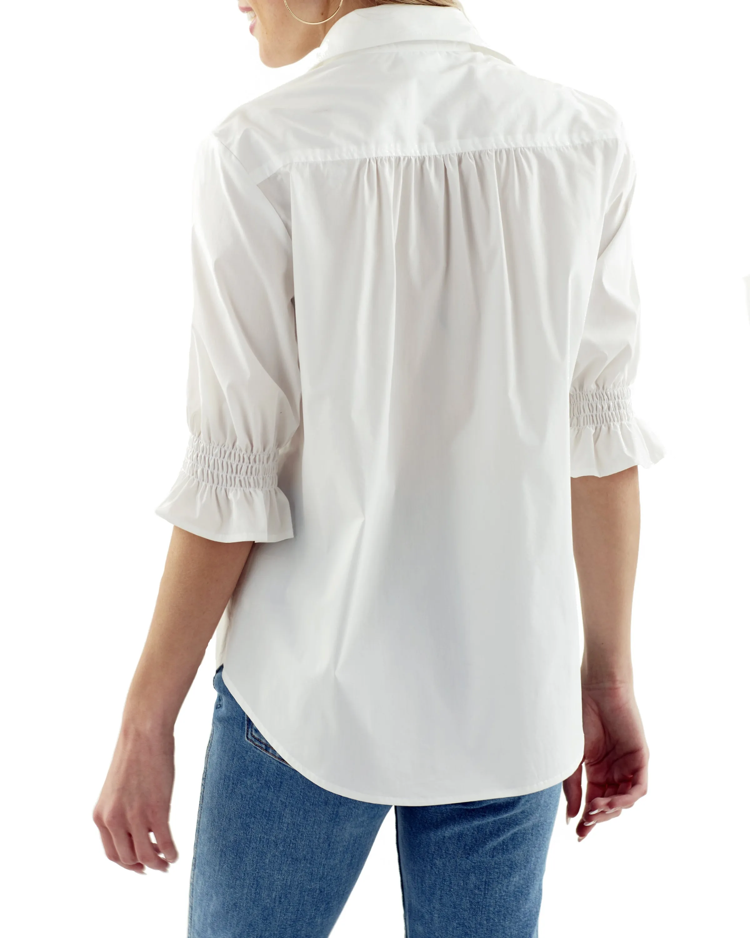 Sirena Shirt Double Pinstripe Olive Green