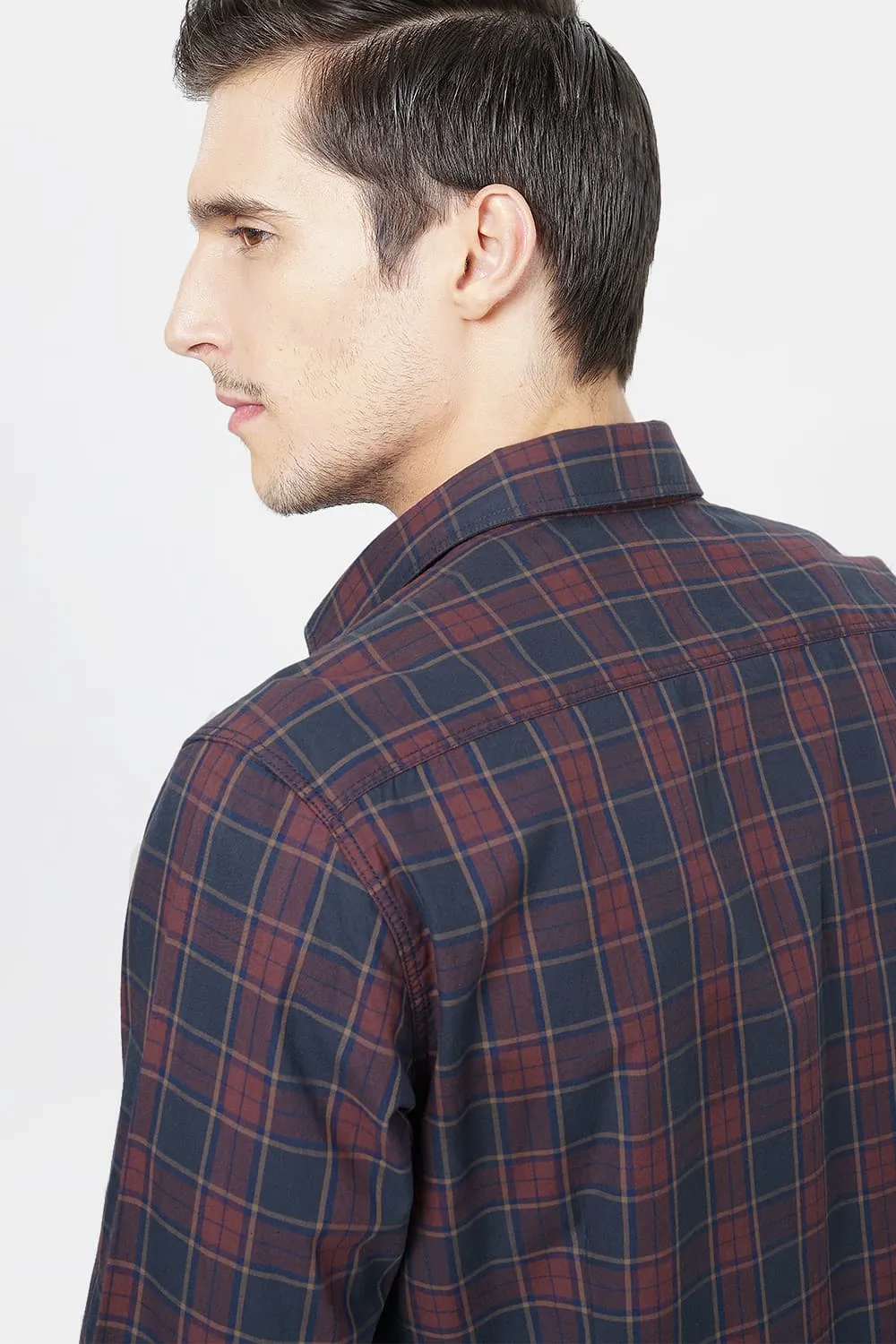 Slim Fit Checks Shirt
