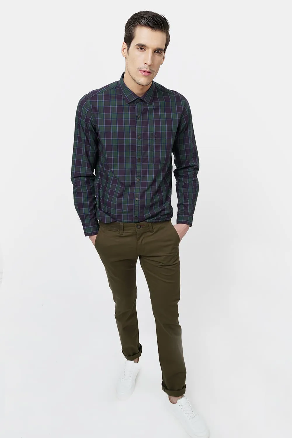 Slim Fit Checks Shirt