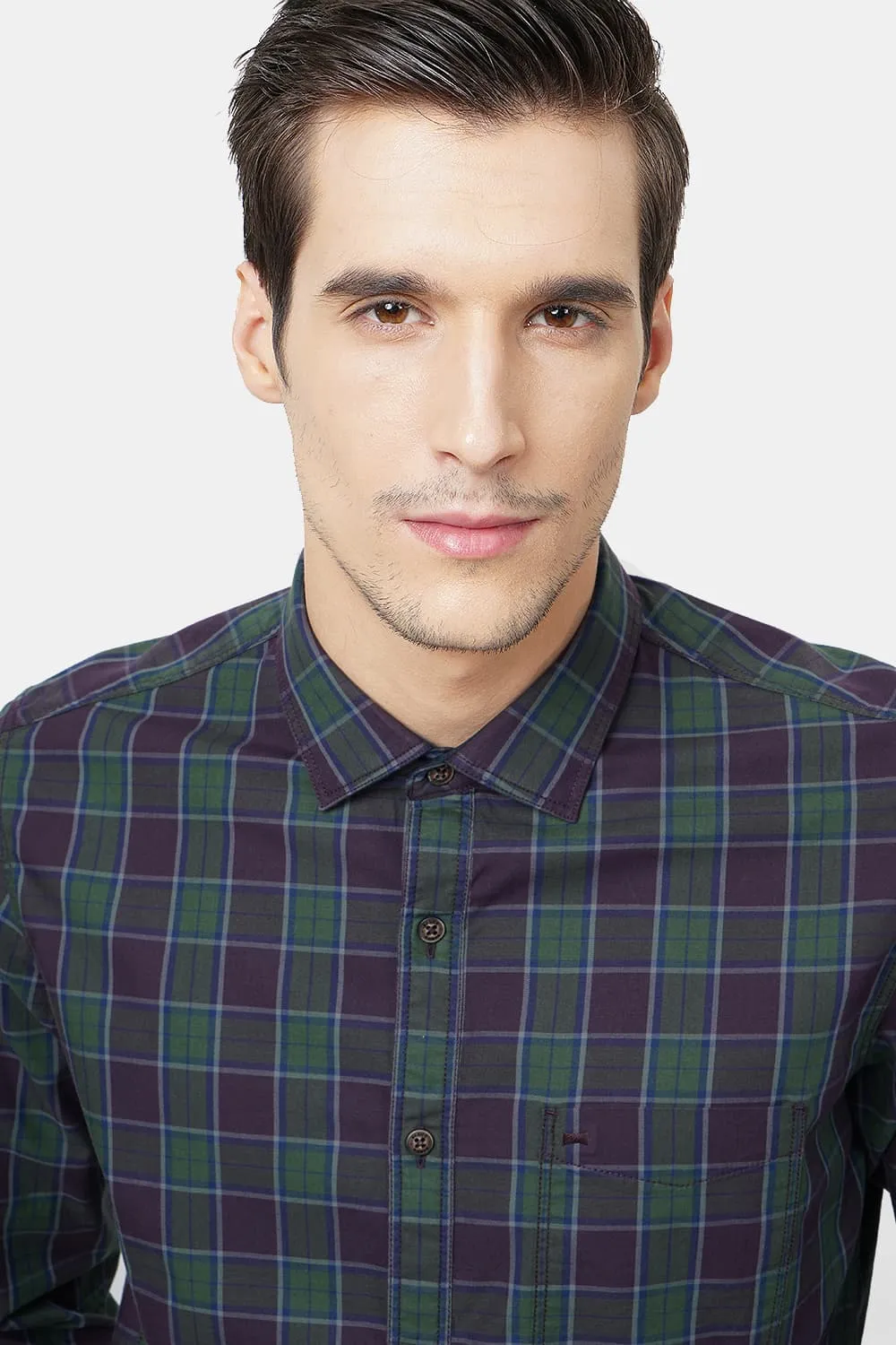 Slim Fit Checks Shirt