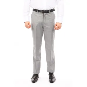 Slim Fit Hemmed Bottom Dress Pants Solid Lt Grey