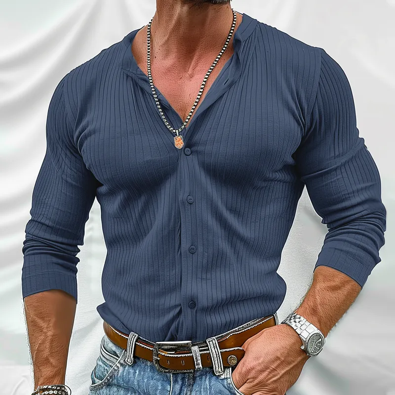 Slim Fit Long Sleeve Shirt for Men - Oliver