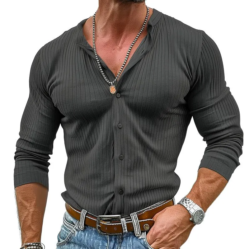 Slim Fit Long Sleeve Shirt for Men - Oliver