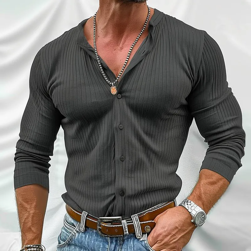 Slim Fit Long Sleeve Shirt for Men - Oliver
