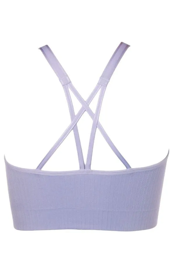 Smooth Seamless Wireless Longline Bra - Lavender Mist