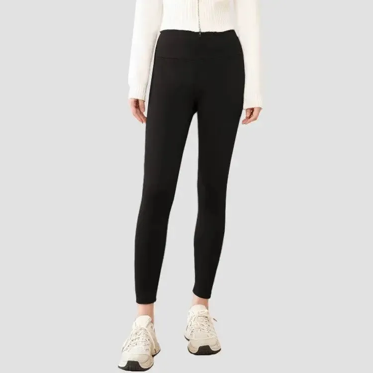 Solid high-waisted yoga pants Scrunched Butt Yoga Gym Pants  Fitness Leggings with fleece lining