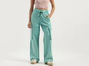 Solid Straight Fit Cargo Pants