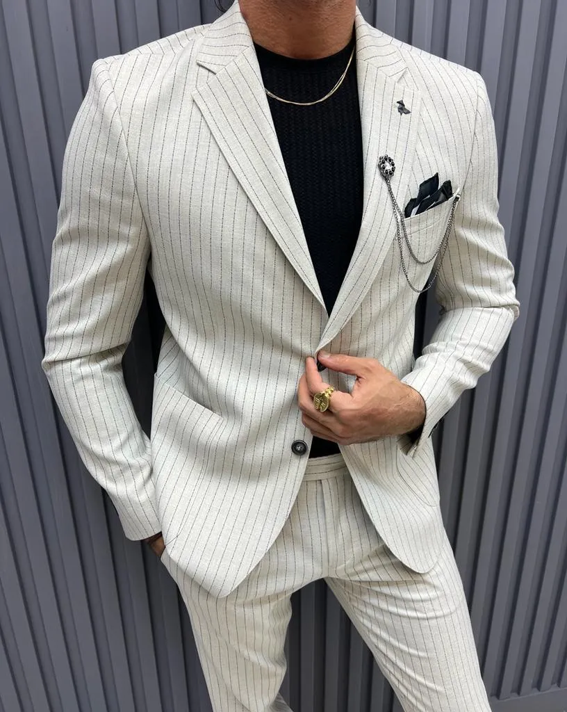 Sorento Gray Slim Fit Linen Suit