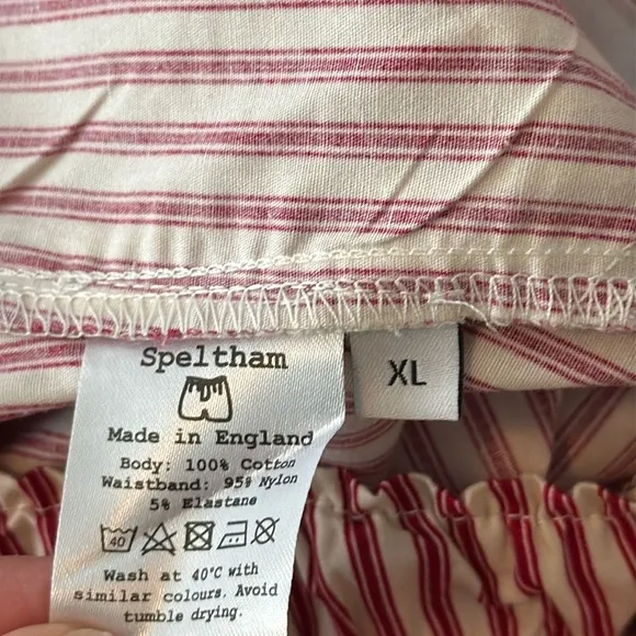 Speltham Red &amp; White Striped Unisex Lounge Pants Size XL NEW