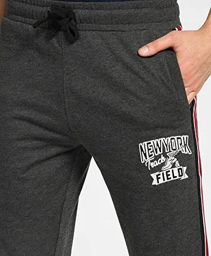 Spunk by FBB Men's Regular Fit Track Pants (1001957378_Anthra_Xx-Large)