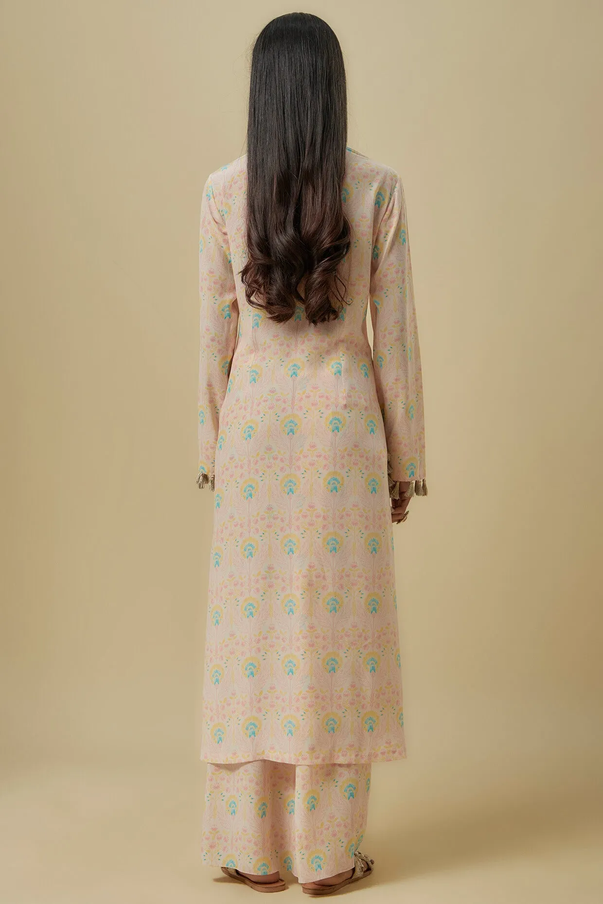 Stone flower butta kurta and palazzo set