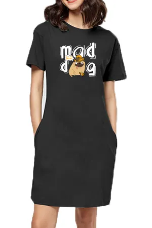 T-shirt Dress With Pockets - Pizza Pug (3 Colours) (Slim Fit)