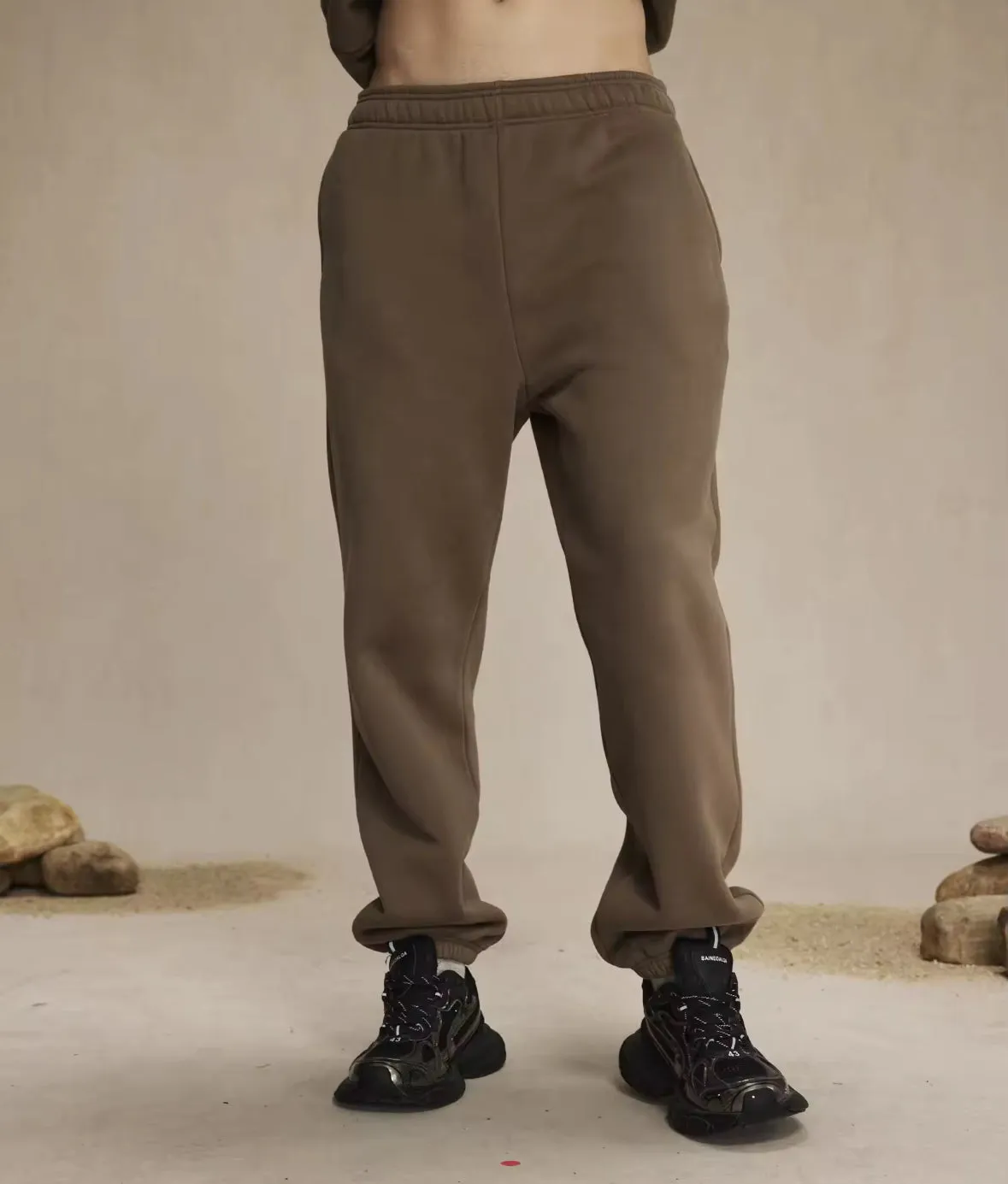Taupe Cuffed Sweatpants