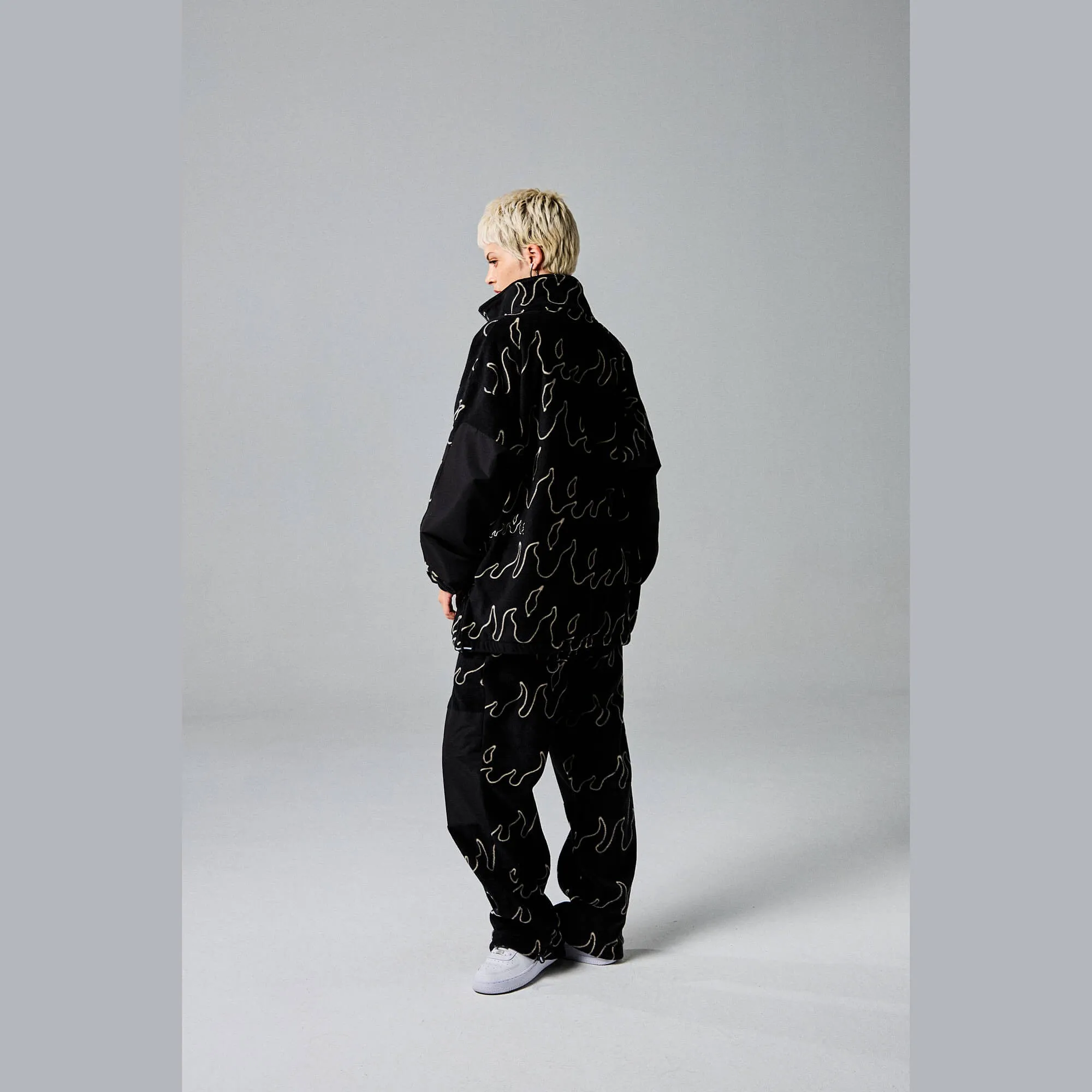 Tepláky Grimey Wear Voodoo Child Polar Fleece Track Pants čierne