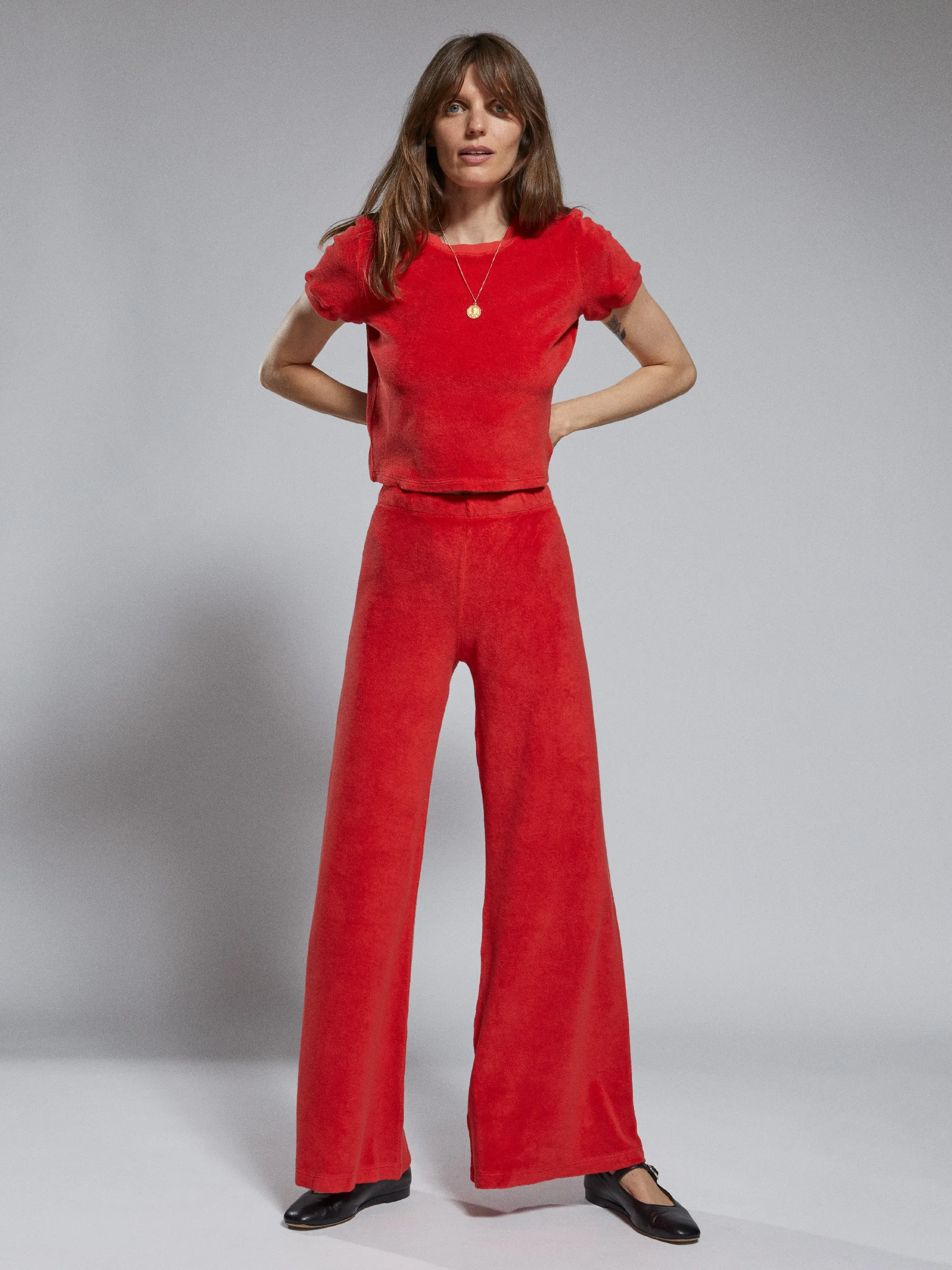The Zephyra Flare Pants in Terry