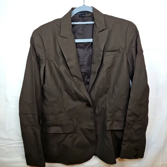 Theory Jacket Tailored  Women Size 4 Brown  Workwear Party [Japan Used Fasion]