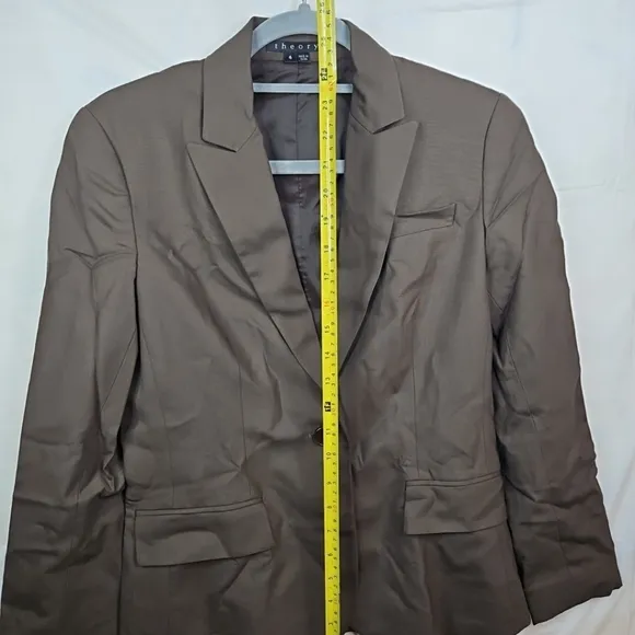 Theory Jacket Tailored  Women Size 4 Brown  Workwear Party [Japan Used Fasion]