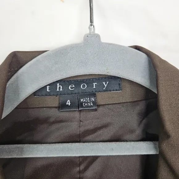 Theory Jacket Tailored  Women Size 4 Brown  Workwear Party [Japan Used Fasion]