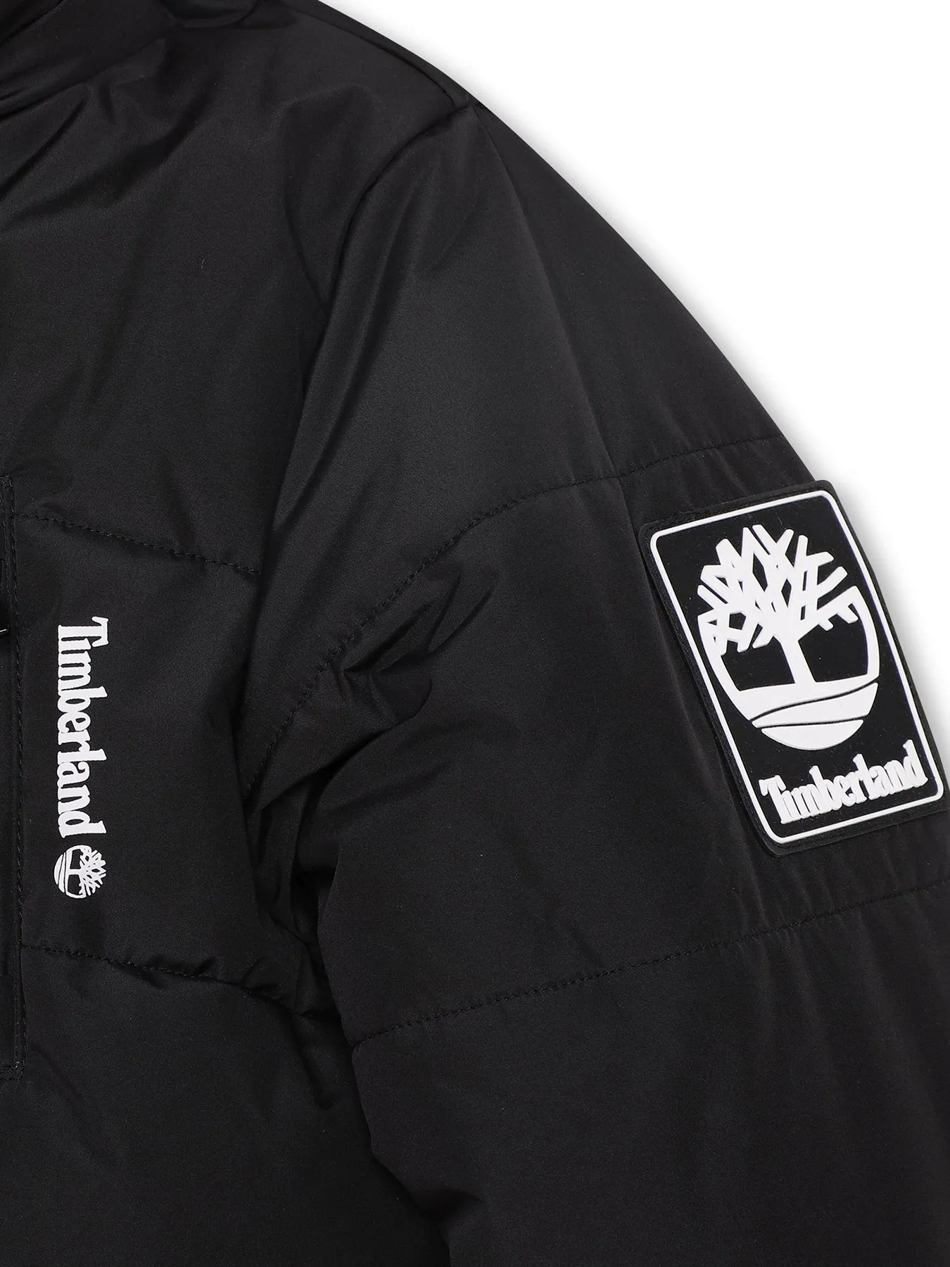 Timberland Junior Black Hooded Puffer Jacket